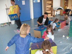 Die Kartons werden wunderschön bunt